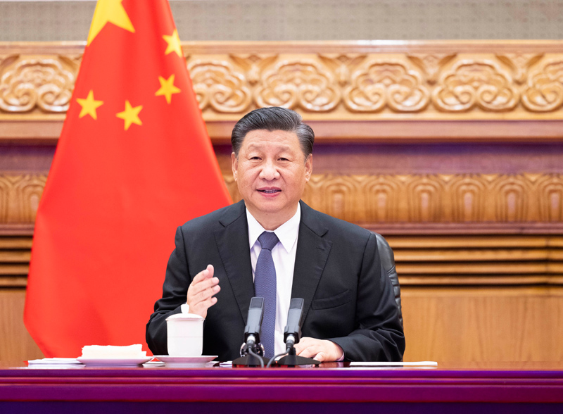 习近平同法国德国领导人举行视频峰会