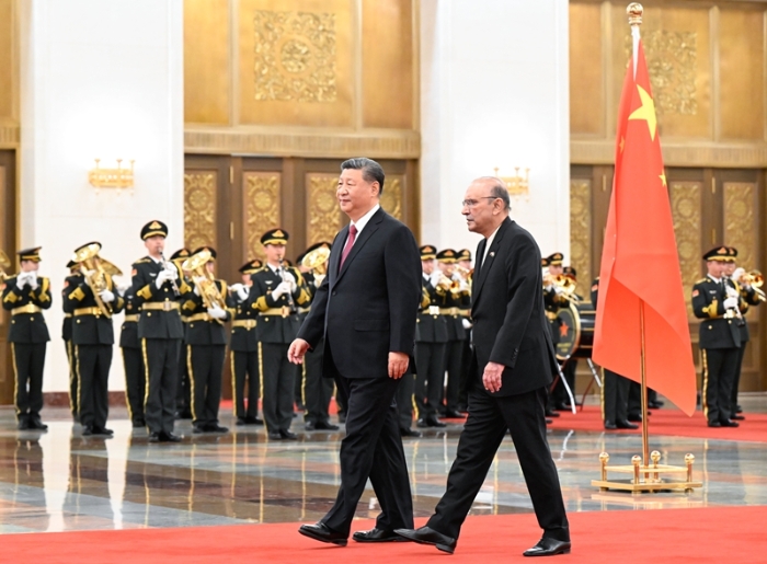 习近平同巴基斯坦总统扎尔达里会谈